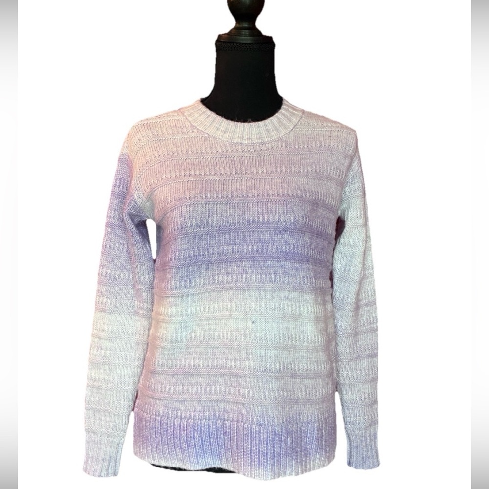 Loft Outlet Women’s NWT Purple Ombré Long Sleeve Sweater, Size XS Petite